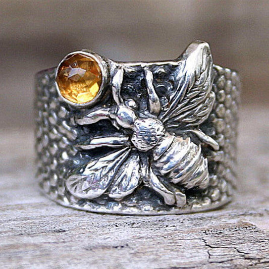 Ethnic-style Creative Bee Ring With A Unique, Vintage Vibe