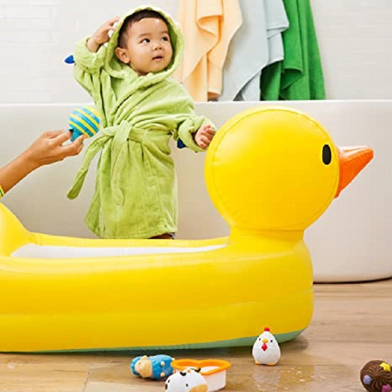 Household Inflatable Small Yellow Duck Shaped Bathtub