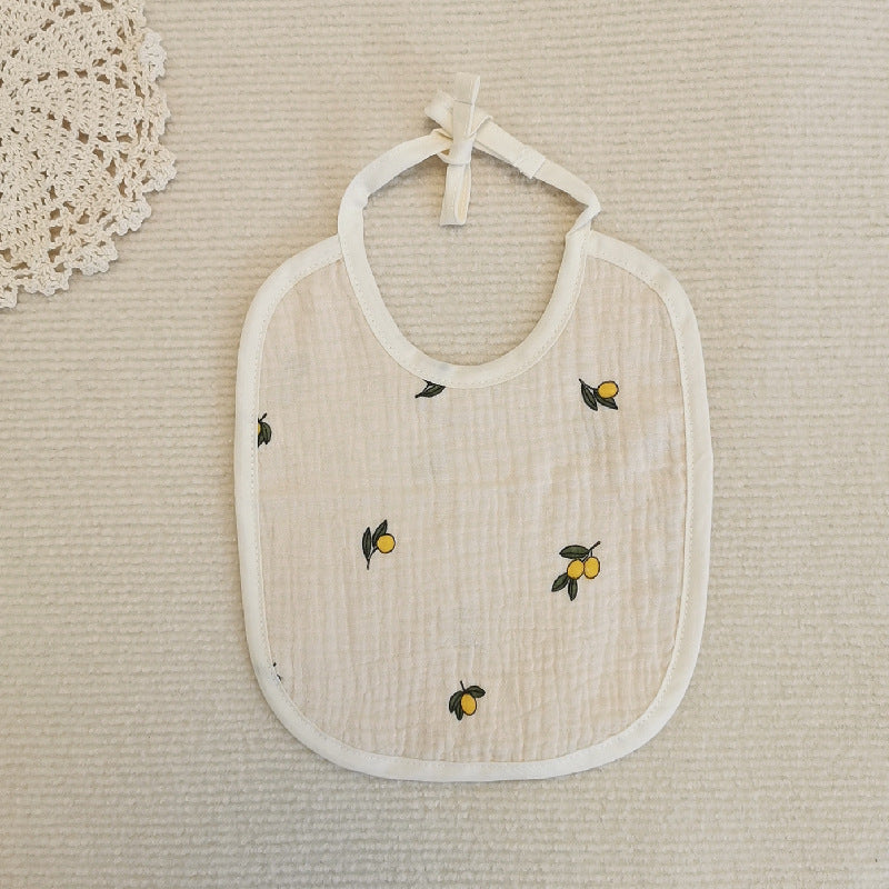 Ins Style Baby Bib Soft Cotton Gauze Lanyard Water Towel