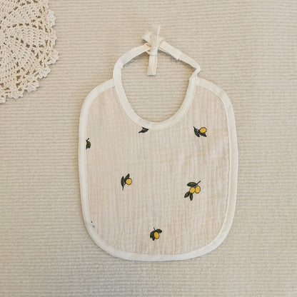 Ins Style Baby Bib Soft Cotton Gauze Lanyard Water Towel