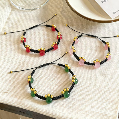 Retro Cat Claw Beaded Braided Bracelet For Women