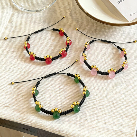 Retro Cat Claw Beaded Braided Bracelet For Women