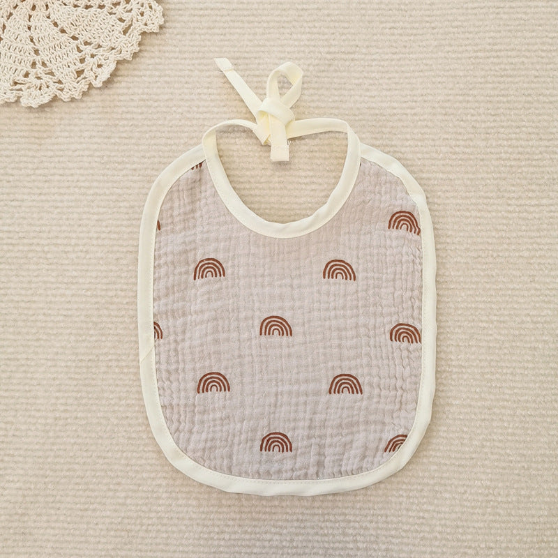 Ins Style Baby Bib Soft Cotton Gauze Lanyard Water Towel