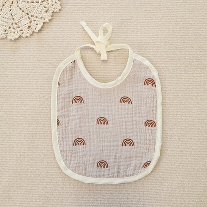 Ins Style Baby Bib Soft Cotton Gauze Lanyard Water Towel