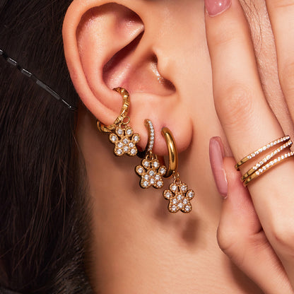 Exquisite And Dainty Bear-claw Pendant Earrings