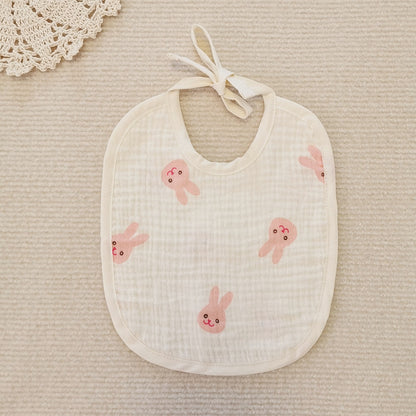 Ins Style Baby Bib Soft Cotton Gauze Lanyard Water Towel