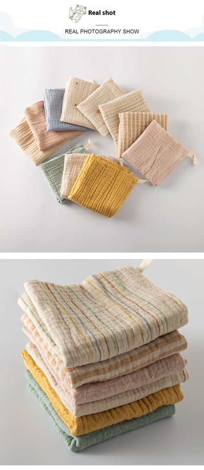 Simple Baby Gauze Cotton Four-layer Square Towel Saliva Towel Face Cloth Color Nursing