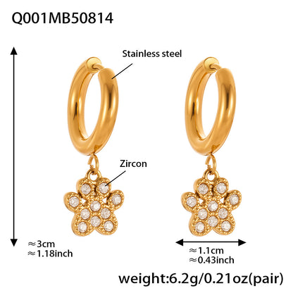 Exquisite And Dainty Bear-claw Pendant Earrings