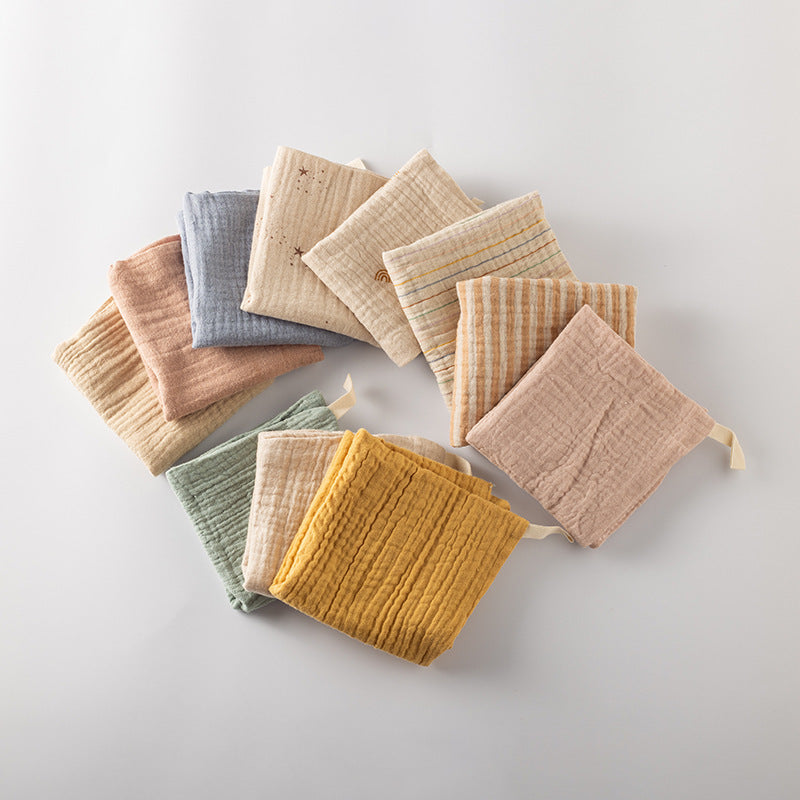 Simple Baby Gauze Cotton Four-layer Square Towel Saliva Towel Face Cloth Color Nursing