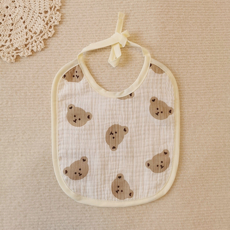 Ins Style Baby Bib Soft Cotton Gauze Lanyard Water Towel