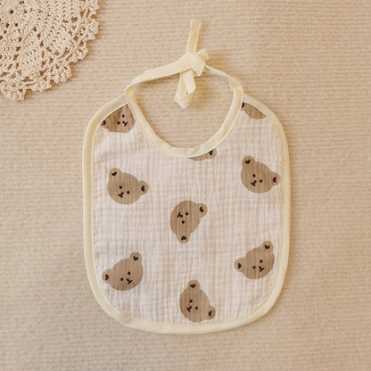 Ins Style Baby Bib Soft Cotton Gauze Lanyard Water Towel