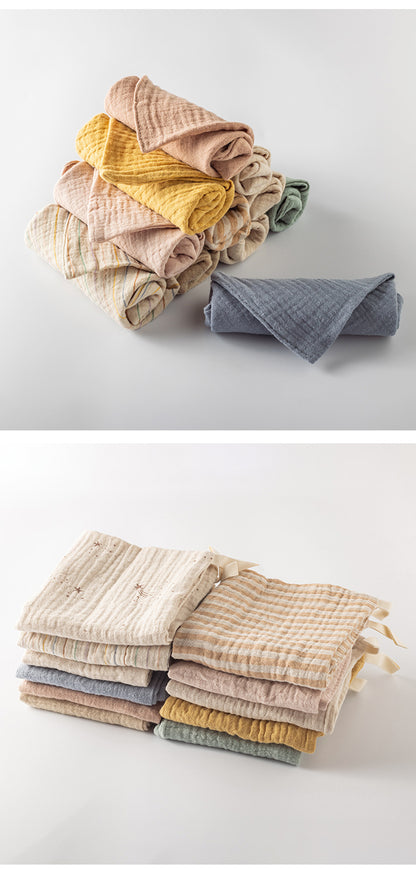 Simple Baby Gauze Cotton Four-layer Square Towel Saliva Towel Face Cloth Color Nursing