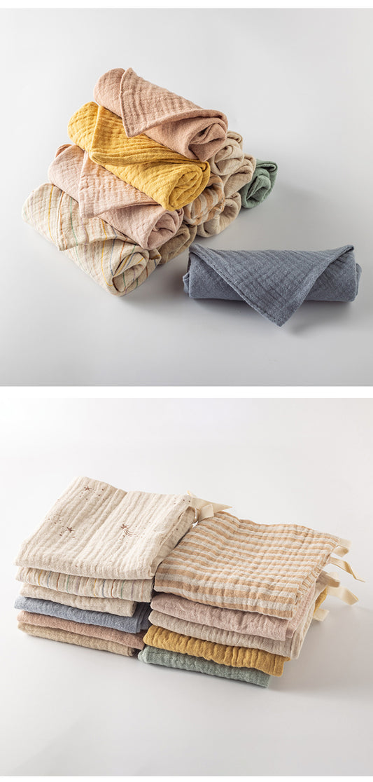 Simple Baby Gauze Cotton Four-layer Square Towel Saliva Towel Face Cloth Color Nursing