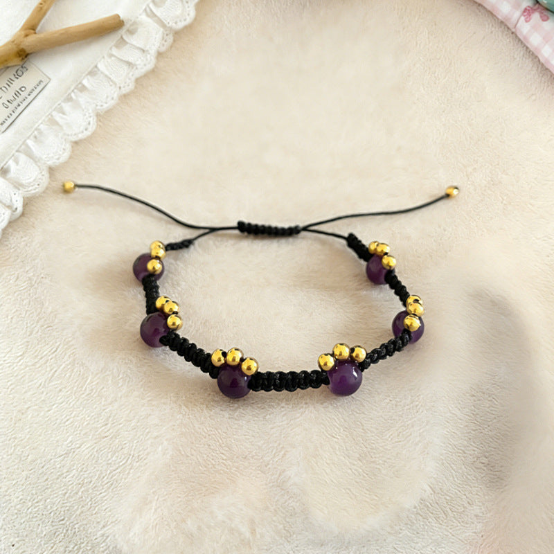 Retro Cat Claw Beaded Braided Bracelet For Women