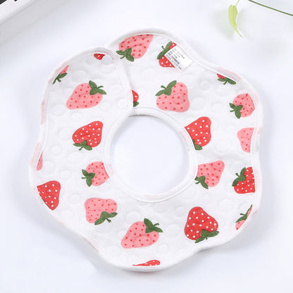 Baby Petal Waterproof Bib Saliva Towel Soft Cotton