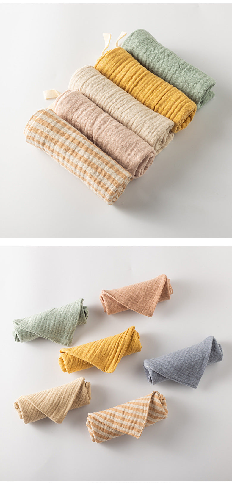 Simple Baby Gauze Cotton Four-layer Square Towel Saliva Towel Face Cloth Color Nursing