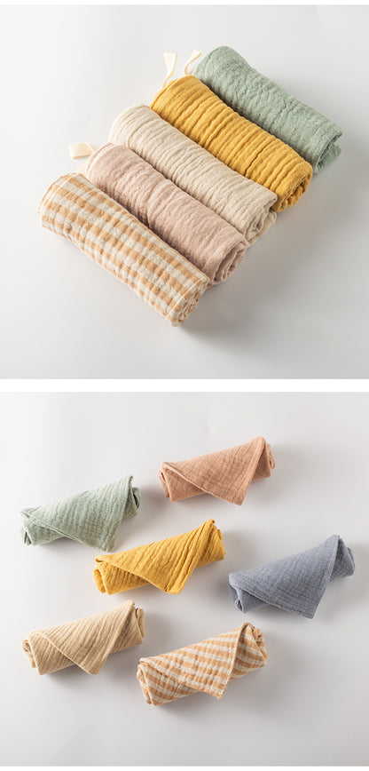 Simple Baby Gauze Cotton Four-layer Square Towel Saliva Towel Face Cloth Color Nursing