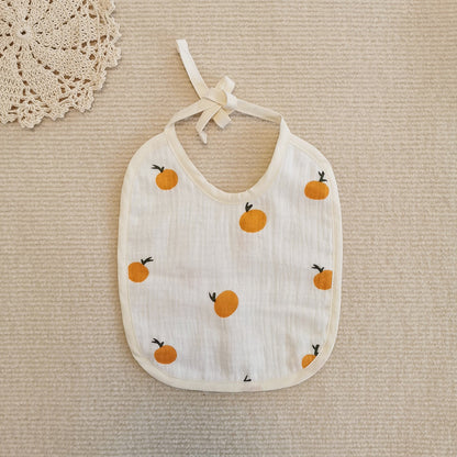 Ins Style Baby Bib Soft Cotton Gauze Lanyard Water Towel