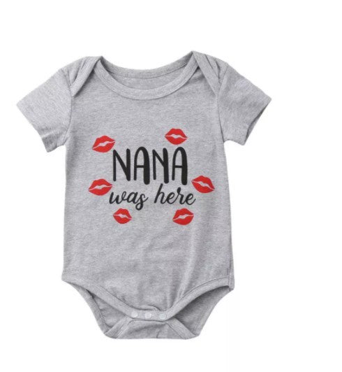 Baby Short Sleeve Letter Print Jumpsuit
