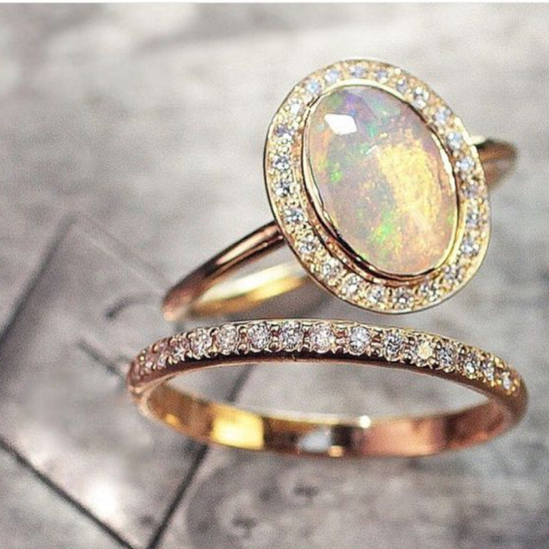 Alloy-inlaid Ring For Womens Accessories