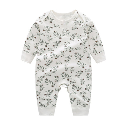 Spring And Autumn Organic Cotton Baby Jumpsuit