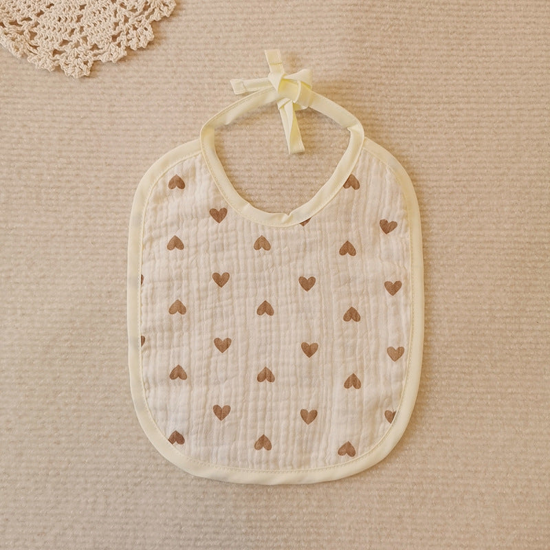 Ins Style Baby Bib Soft Cotton Gauze Lanyard Water Towel